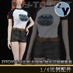 ���ֻ���ZYTOYS (ZY5036) 1/6���� Ů����T��ţ�ж̿���װ